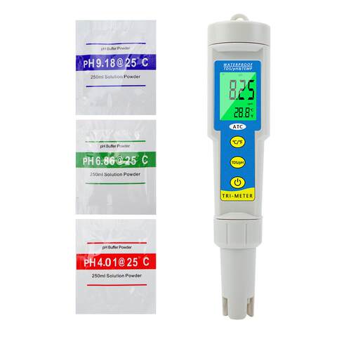 TEM-986三合一水质测试仪PH/TDS/温度计分析仪高精度水质检测笔