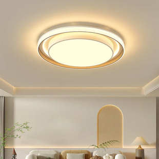 具屋led客厅灯光灯简约三色卧室吸顶灯全现代圆形灯具变正方平板