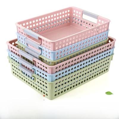 矩形塑料收纳篮幼儿园玩具收纳桌面抽屉收纳篮收纳篮水果篮