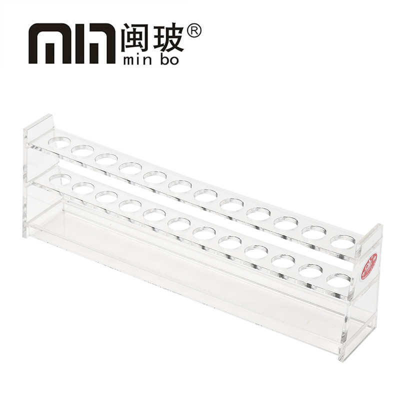 有机比色管架6/12孔透明玻璃试管架样品展示双层塑料架子规格齐全