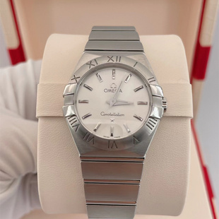 一口价98新欧米茄星座精钢石英27mm手表女表123.10.27.60.02.001