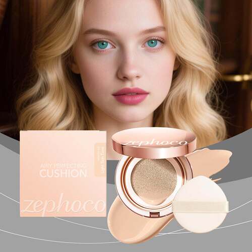 Zephoco Lightweight Flawless Cushion Foundation (Light Skin