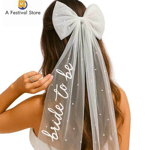Bride To Be Bow Veil - Bachelorette Party, Wedding Events