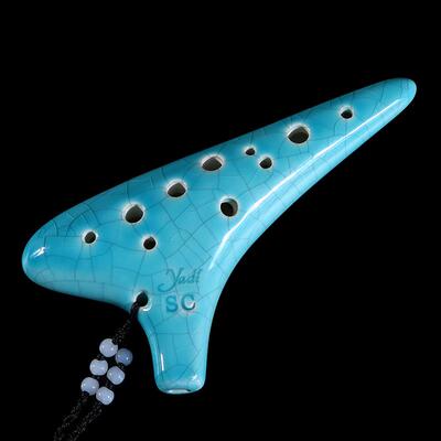 高档12孔SC陶笛 高音调C 烧专业演 十二孔熏陶笛 乐奏器