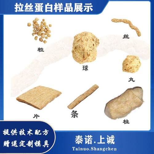 加长大豆拉丝蛋白设备球状拉丝蛋白片状拉丝蛋膨化机素肉机