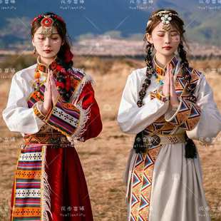 藏族服装女新款藏袍夏季写真拍照藏式贵族藏装民族旅拍闺蜜艺术照