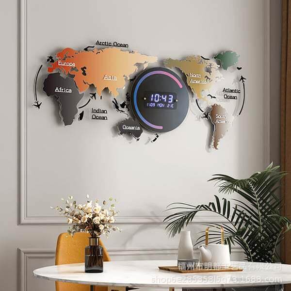 钟表挂客电厅时尚创意时钟挂表上简约墙家用PJD装饰挂墙子钟数显