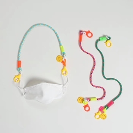 babywe韩国亲子儿童口罩链眼镜，链笑脸彩色，绳子多用途挂绳链子