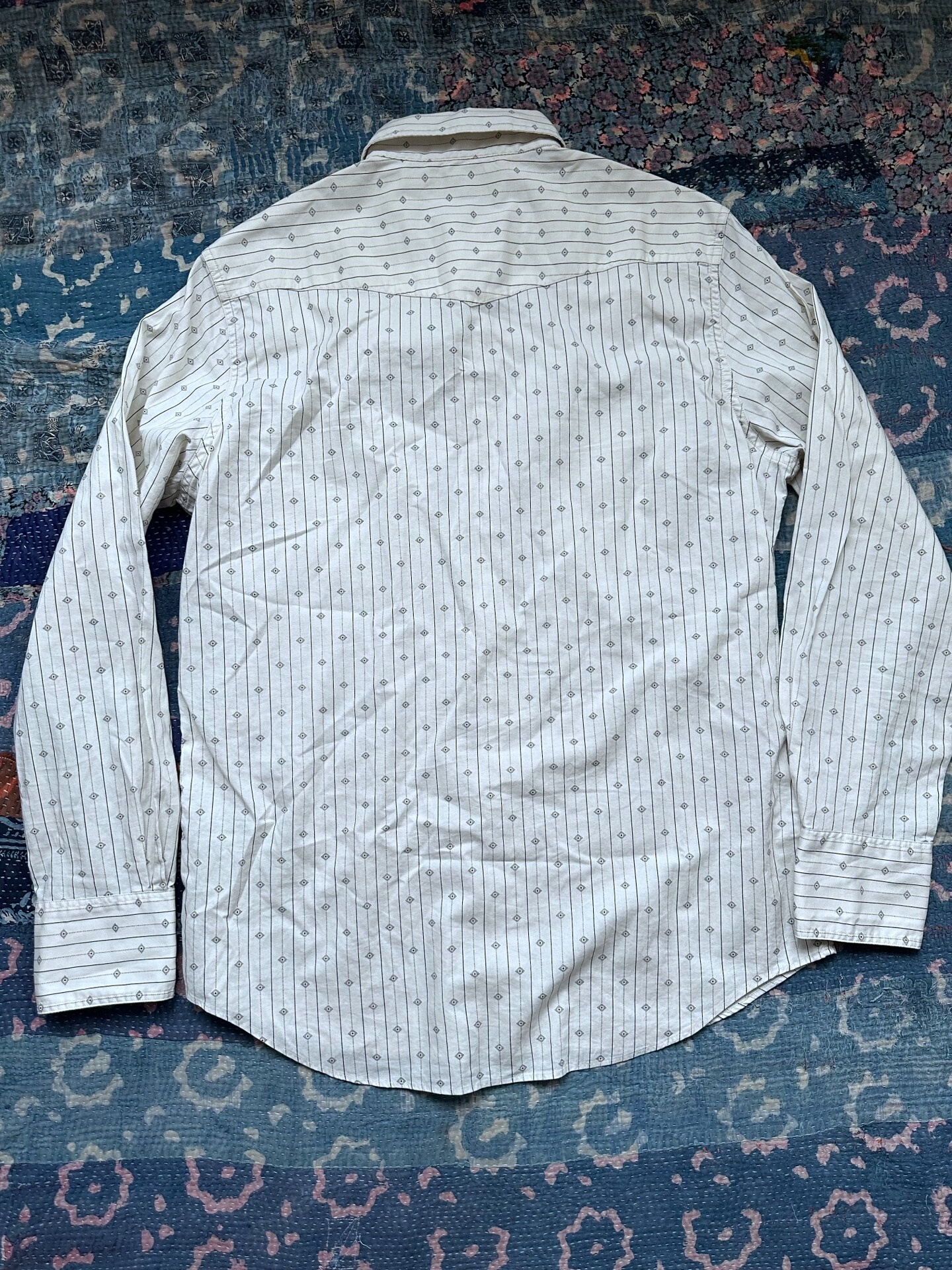 RRL Western Stripe Diamond Print Shirt — front
