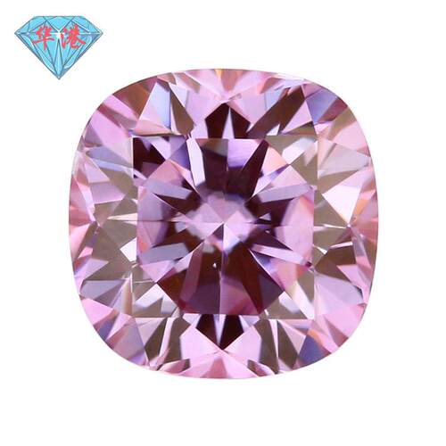 华港宝石 彩色肥正方莫桑钻裸钻 枕形戒面莫桑石首饰裸石