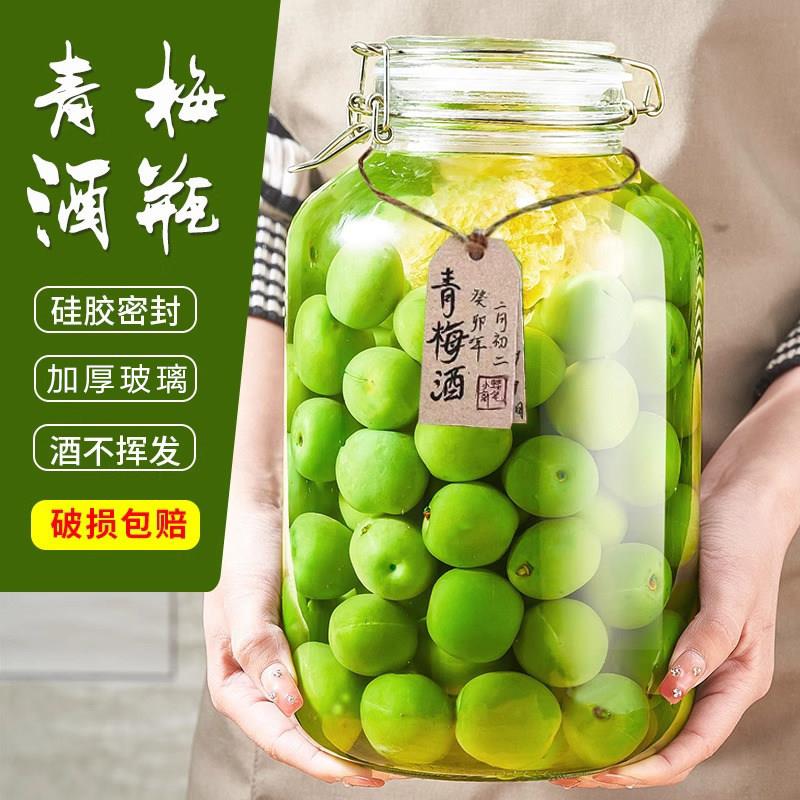 泡酒玻璃瓶家用酒坛酒罐泡酒专用酒瓶高档密封青梅果酒酿酒容器