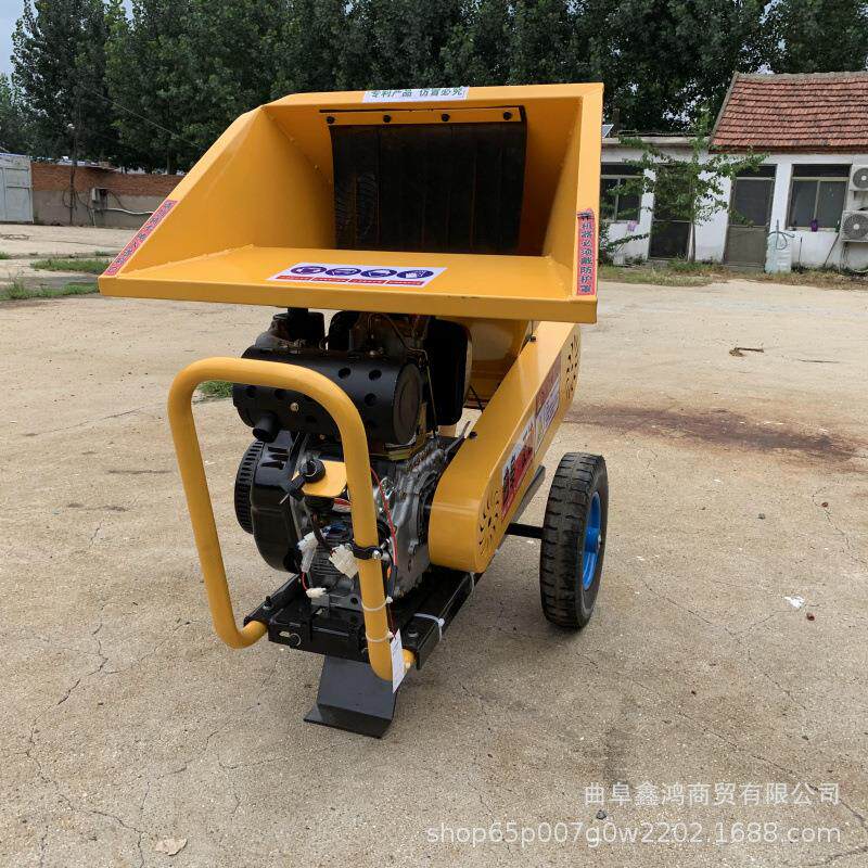 干鲜树枝粉碎机图片柴油汽油电启动粉碎机果树枝叶电动粉碎机