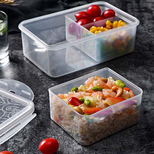 型安立格带饭料塑盒分格生学ALG-2534饭盒微波炉加热便当盒餐盒套