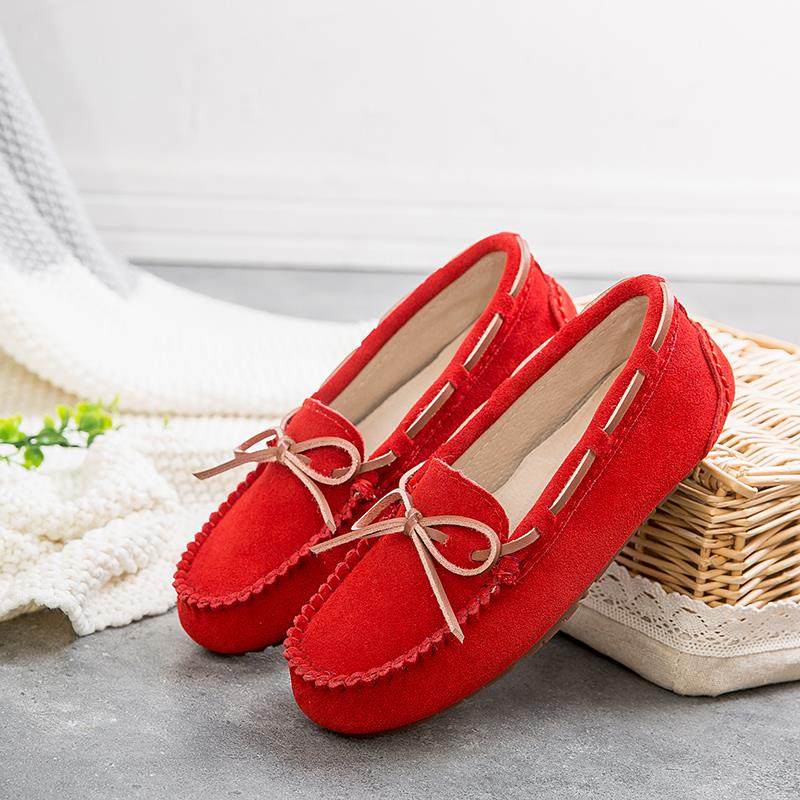 正品单鞋女2025新款皮休学闲生开车鞋百真搭妈妈防滑平底鞋豆豆鞋,女鞋,浅口单鞋,淘宝优惠券,粉丝福利购,淘宝优惠卷