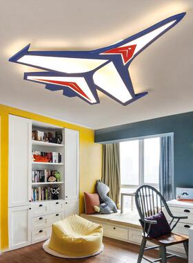 简约现代童房led吸顶灯男孩室房间灯具创意卧造卡儿通型84飞机灯