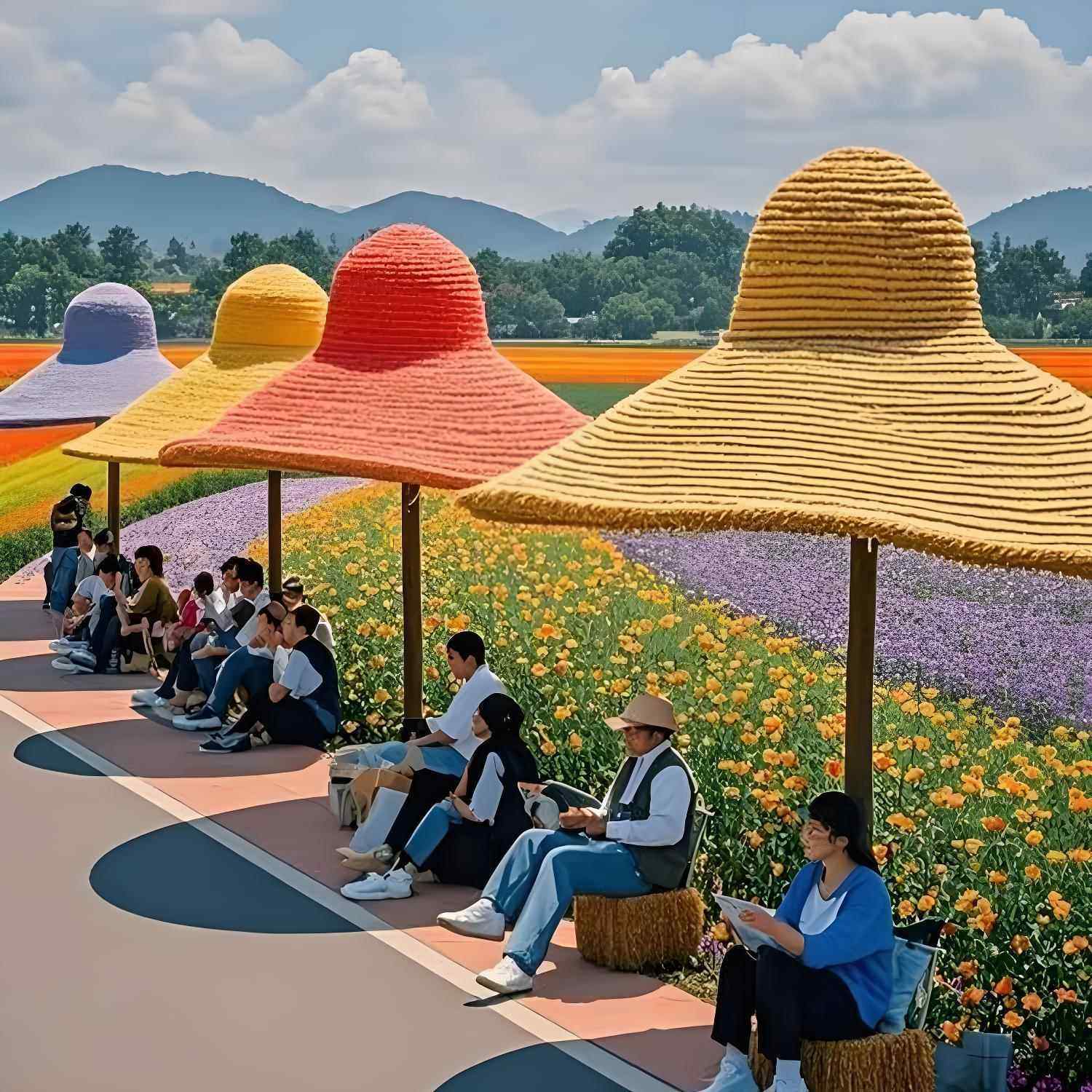 大型网红草帽沙滩花海创意藤编帽子户外打卡摆件景观遮阳亭,节庆用品/礼品,装扮布置套餐,淘宝优惠券,粉丝福利购,淘宝优惠卷