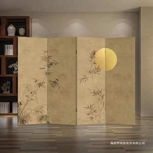 中式 饰折屏 屏风隔断客厅折叠移动入户遮挡简约现公酒店房间装