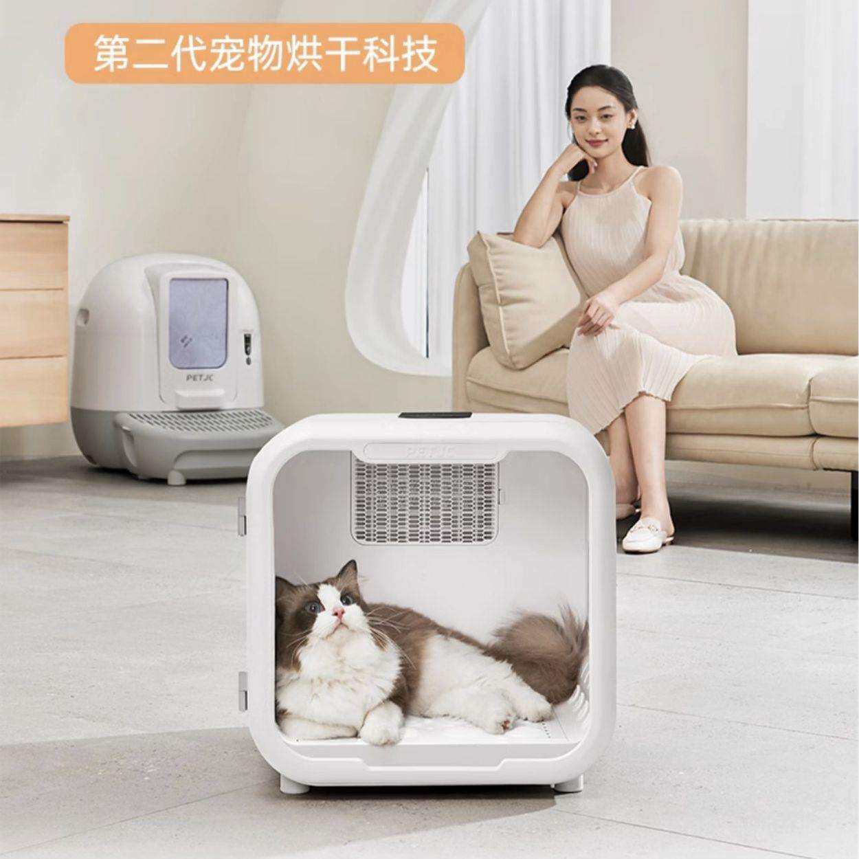 聚宠宠物烘干箱猫咪自动吹水机狗狗吹风烘干机家用洗澡静音烘干箱