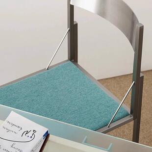 赛博蓝金属框架椅子2025新款简约现代风家居座椅不锈钢框架餐椅