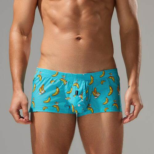 Men's home pants, checkered sleepwear, cartoon shorts