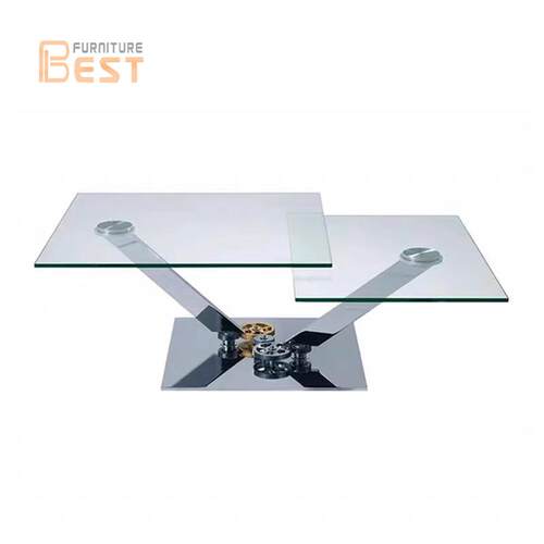 Astrolab Coffee Table Roche机械齿轮茶几设计师可旋转钢化玻璃
