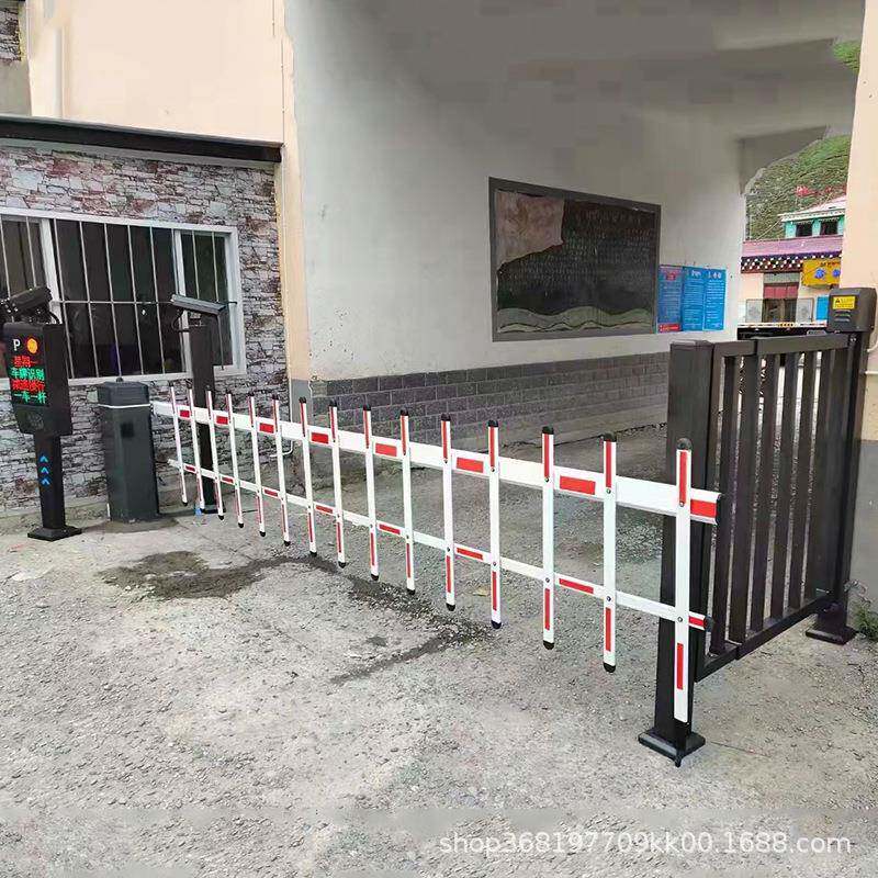 多功能电动道闸杆小区物业车库进出口栅栏道闸车棚识别广告道闸