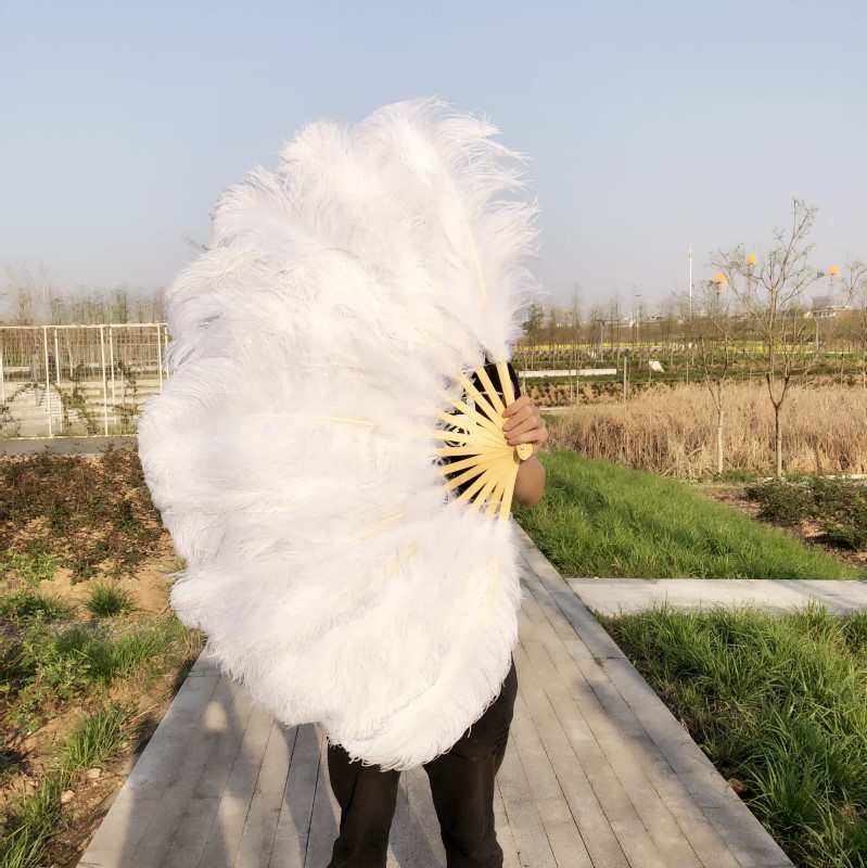 表演演唱会扇子鸵鸟工艺道具厂家直销扇大号酒吧秀羽毛 舞蹈走