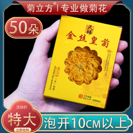 2024新花金丝皇菊黄菊特大一朵一杯级贡菊胎菊花草茶叶50朵礼盒装