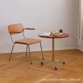 挂耳椅商用北欧简约家用餐椅304不锈钢樱桃木可挂在桌子上 椅子