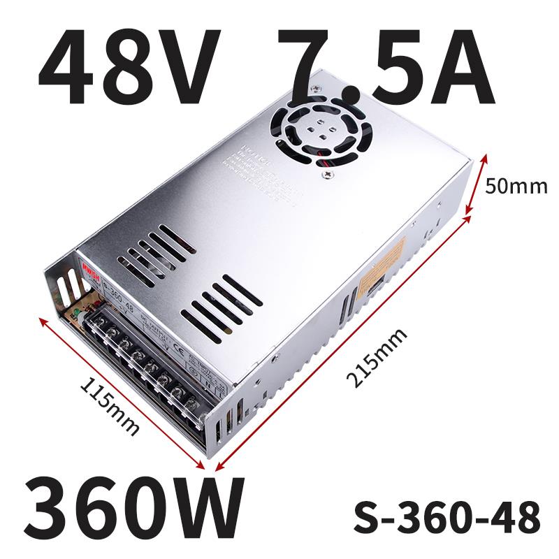 明伟S-360W-24V15A开关电源220v/110v转12V30A集中供电监控5伏48v
