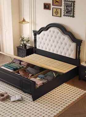 RPI法式复古实木床床现代双约主卧1.简8轻奢美式中古风1.5米软包