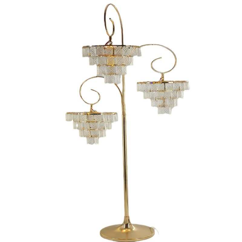 婚庆礼堂道具冰条灯路引装饰舞台T台现场布置水晶电镀灯路引摆件