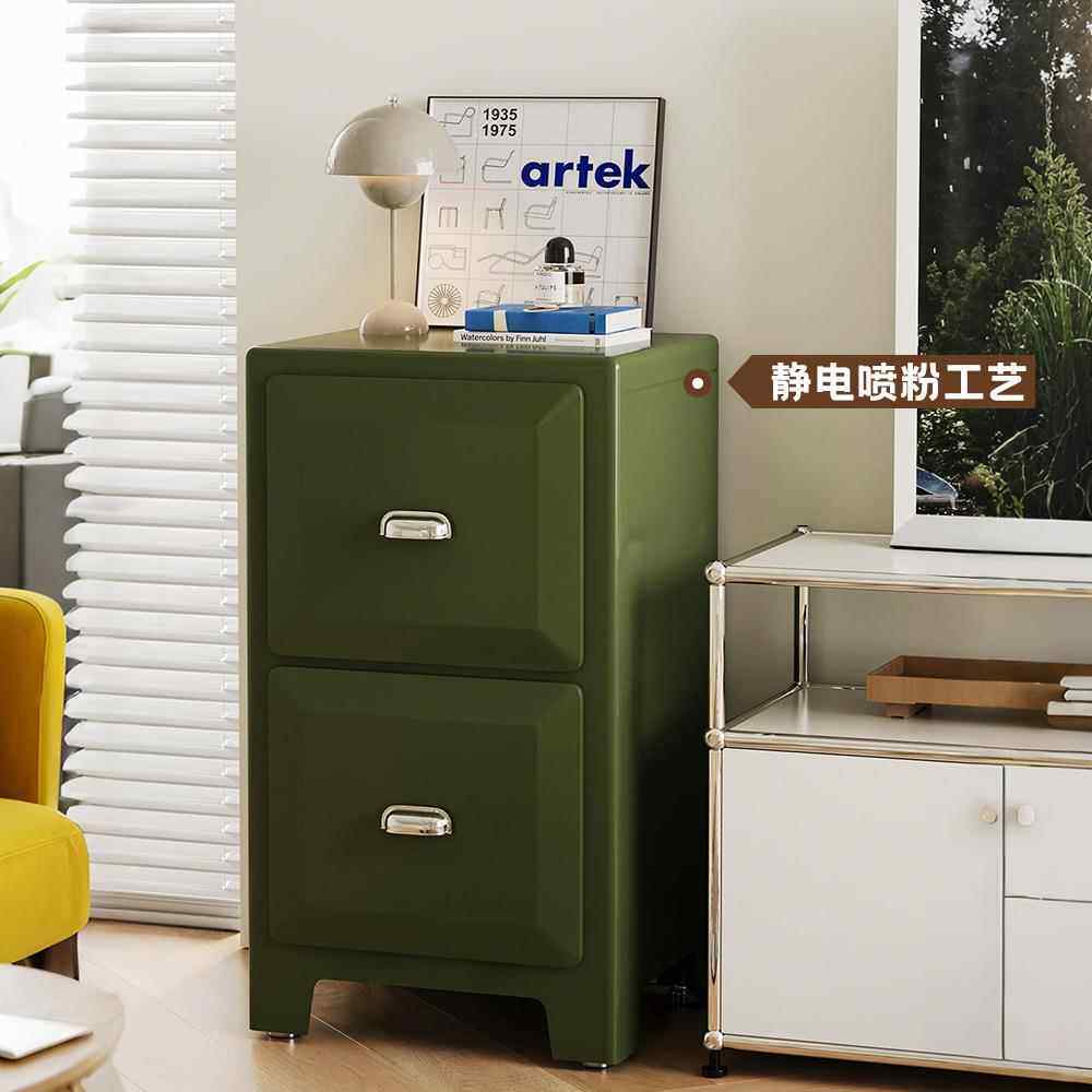 日边式复古铁皮斗柜收餐柜沙属发边柜储物柜子置物柜金纳ctrl柜柜