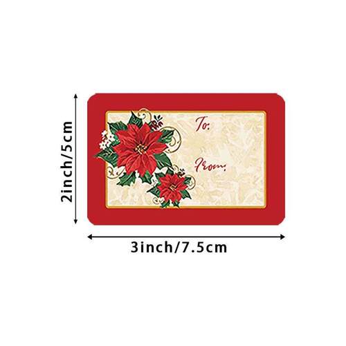 250pcs/roll Christmas Gift Name Tags XMAS Stickers 6