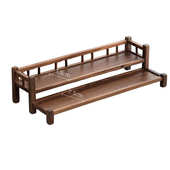 茶具收纳架南美胡桃木双层博古架中式 实木茶壶紫砂茶杯沥水置物架