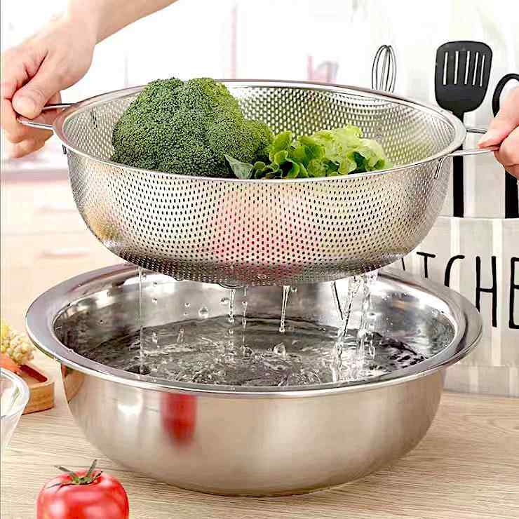 304不锈钢洗菜盆沥水篮家用漏盆洗米筛过滤洗菜篮水果沥水盆大号,餐饮具,盆,淘宝优惠券,粉丝福利购,淘宝优惠卷