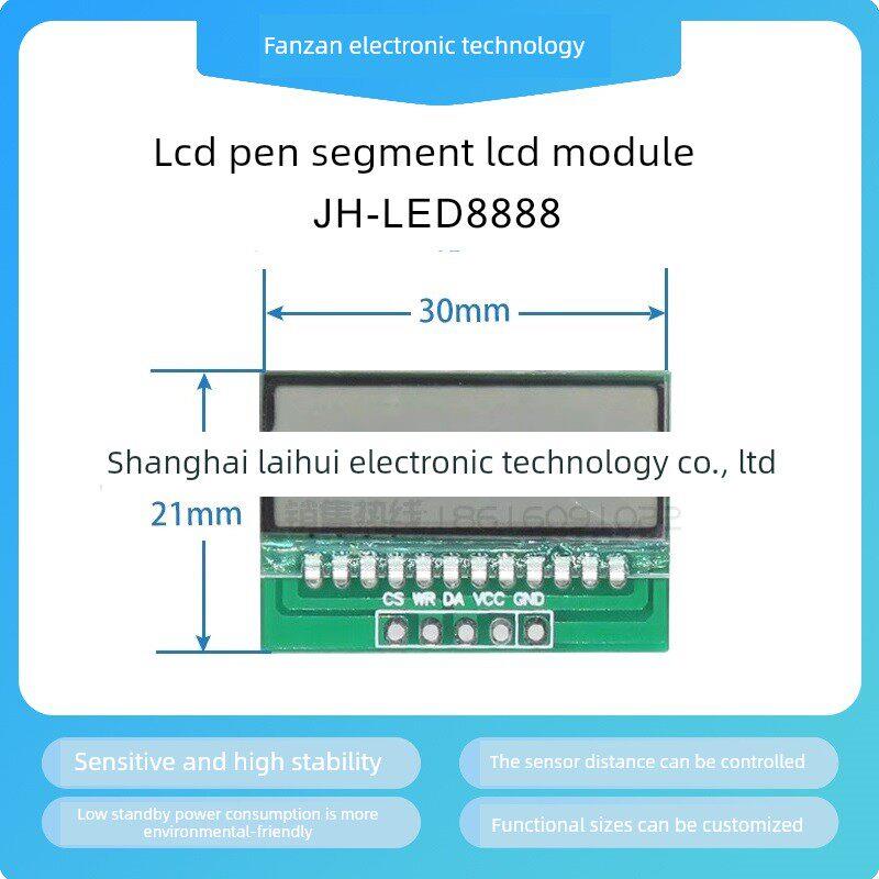 5V四位断式显示屏笔段式LCD液晶显示屏普通IO驱动黑白反射断码屏