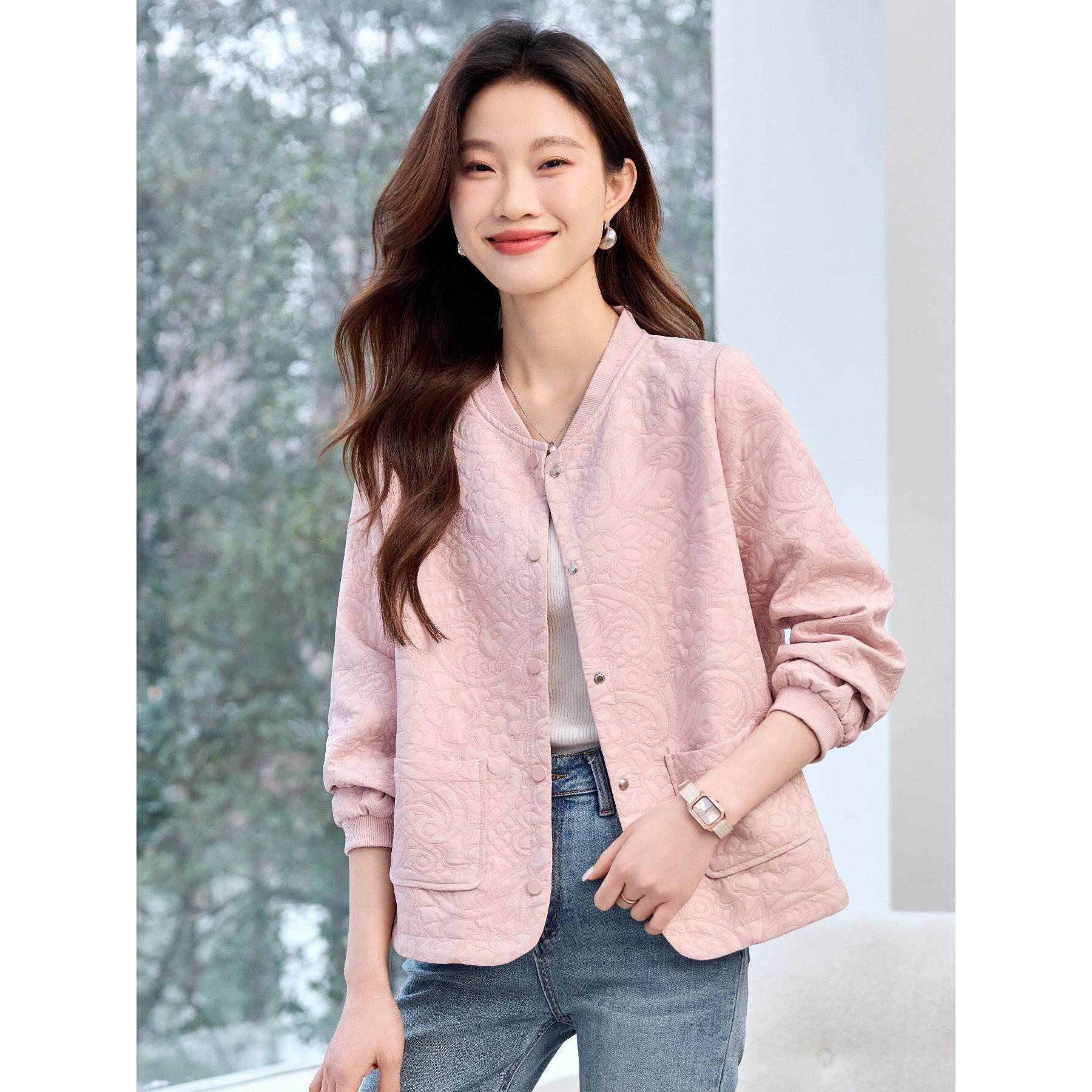 小香风棒球服短外套女春秋新款显瘦百搭时尚提花减龄宽松休闲夹克