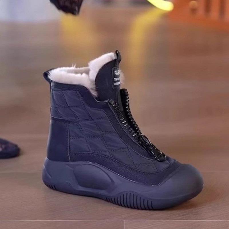 雪地靴cm靴子拉链橡胶PU雪地靴