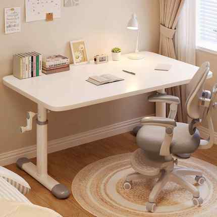 手摇学升313降桌子办公桌习脑桌可调节儿童桌椅套书房装高档书桌