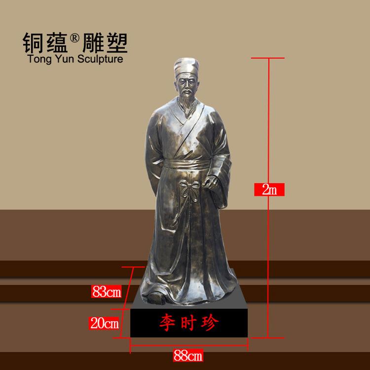 玻璃钢神医雕塑 孙思邈雕塑华佗李时珍扁鹊铜像 铸铜十大名医雕塑