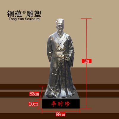玻璃钢神医雕塑 孙思邈雕塑华佗李时珍扁鹊铜像 铸铜十大名医雕塑