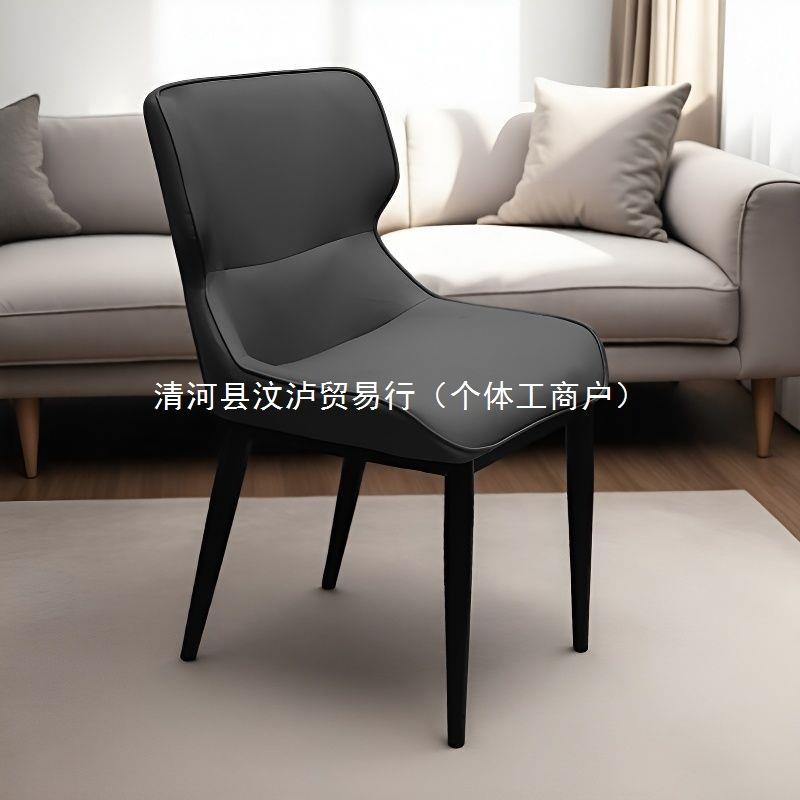 广东佛山餐椅高靠背超纤皮加厚回弹海绵轻奢简约户型现代意式椅子