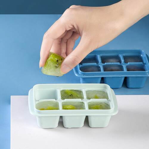 Ice Cube Mold Ice Tray for Home Use, DIY Ice Box with Lid, S