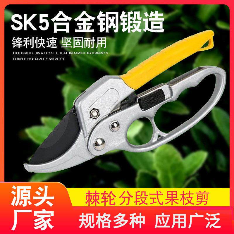 厂家不锈钢修枝剪修剪树枝工具强力树枝剪多功能园艺果枝剪