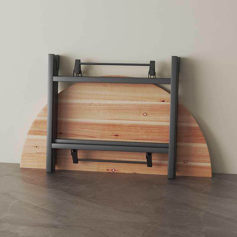 实木C1010折桌叠圆餐桌用1人单独大圆木面板带转盘150人家酒店圆