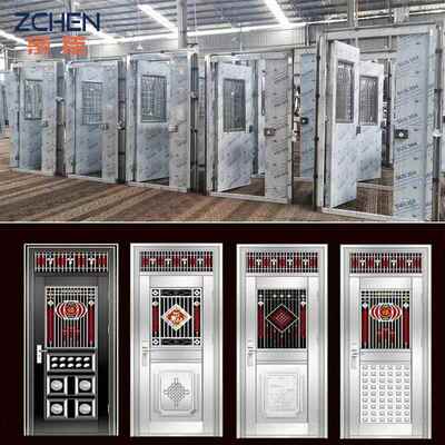 304不锈钢门单门子母双开四开农村自建房大门进户门阳台入户门