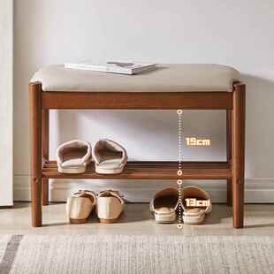 1835架鞋 家逸实木换鞋 坐鞋 柜 凳门口穿户凳进入门可鞋