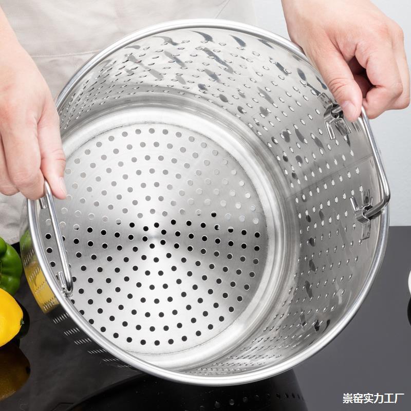 不锈钢加厚卤漏桶沥水洗龙虾桶多功能商用卤虾312桶桶肉卤水小桶