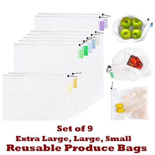 Produce Bags Farmers Market Washable Shopping Gift Storage